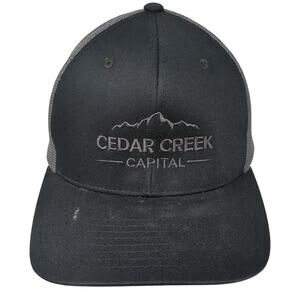 Cedar Creek Capital Snapback Trucker Hat Black One Size Adjustable Mesh Back